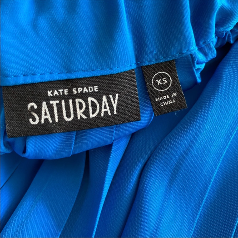 Kate Spade Saturday blue pleated skater mini skirt - Picture 7 of 9